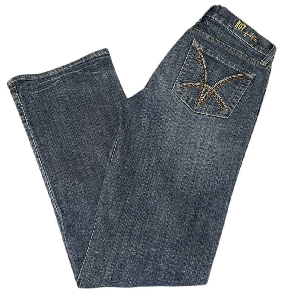 KUT FROM THE KLOTH Mid-Rise Five Pocket Design Jeans SZ 6 - Picture 3 of 15